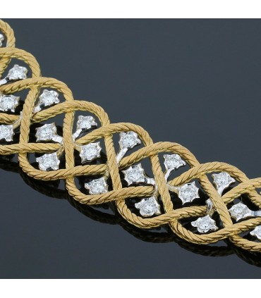 Buccellati Etoilée two tones gold and diamonds necklace