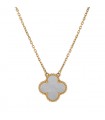 Van Cleef & Arpels Vintage Alhambra mother-of-pearl and gold necklace