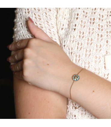 Dior Rose des Vents turquoise, diamond and gold bracelet