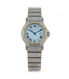 Cartier Santos Octogonale stainless steel and gold watch
