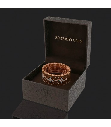 Roberto Coin Princess Flower diamonds, jade and gold bracelet