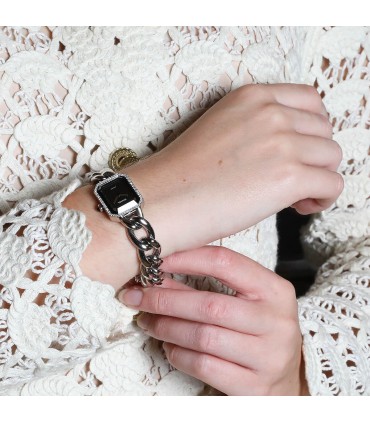 Chanel Première diamonds and stainless steel watch
