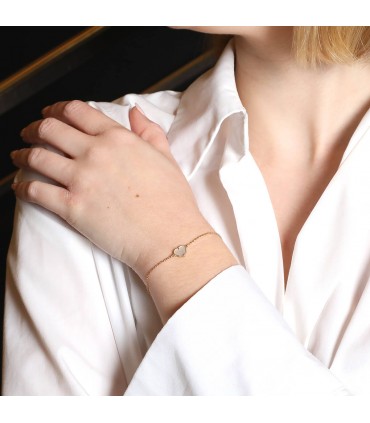 Van Cleef & Arpels Sweet Hearts mother of pearl and gold bracelet