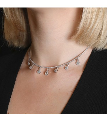 Messika diamonds and gold necklace