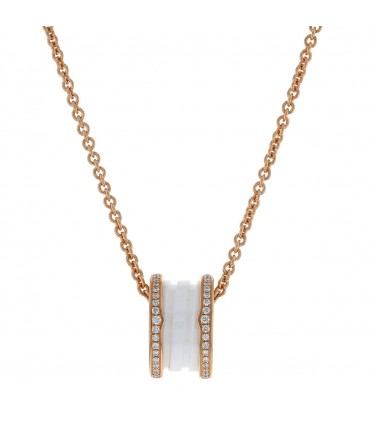Bulgari B.Zero 1 diamonds, ceramic and gold necklace
