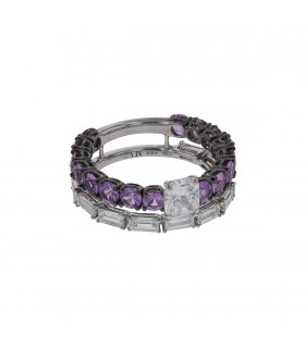 Diamonds, pink sapphires and gold ring