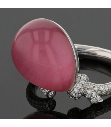 Vhernier Palloncino quartz, rhodonite, diamonds and gold ring