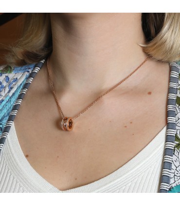 Bulgari B.Zero 1 diamonds and gold necklace