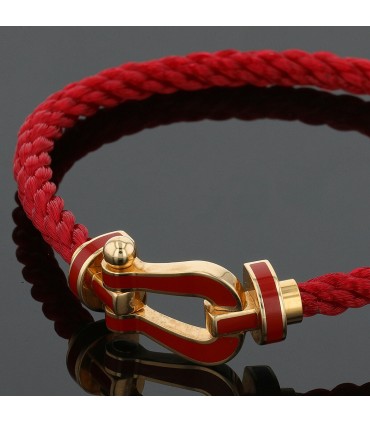 Fred Force 10 enamel and gold bracelet