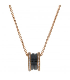 Bulgari B.Zero 1 diamonds, ceramic and gold necklace