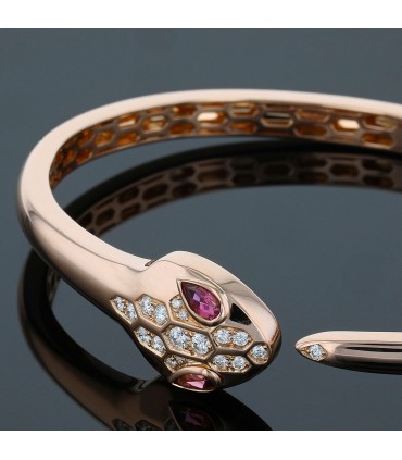 Bulgari Serpenti tourmalines, diamonds and gold bracelet