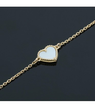 Van Cleef & Arpels Sweet Hearts mother of pearl and gold bracelet