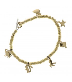 Dodo gold and silver bracelet