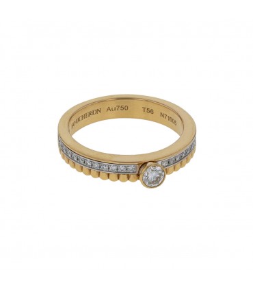 Boucheron Quatre diamonds and two tones gold ring