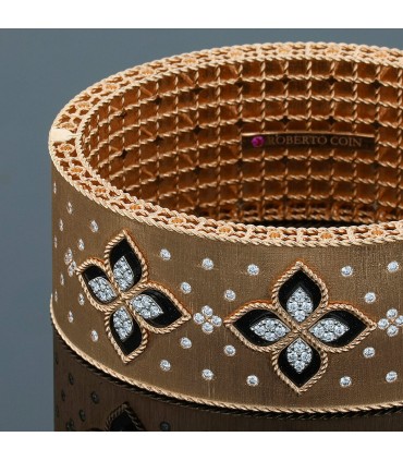 Roberto Coin Princess Flower diamonds, jade and gold bracelet