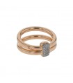 Pomellato Together two tones gold and diamonds ring