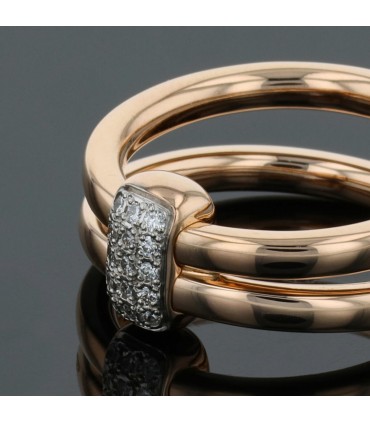 Pomellato Together two tones gold and diamonds ring