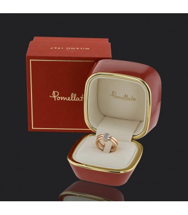 Pomellato Together two tones gold and diamonds ring