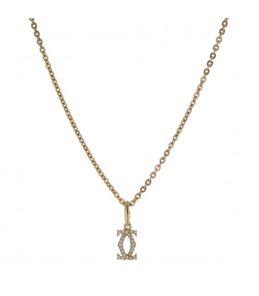 Cartier Double C diamonds and gold necklace