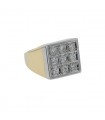 Two tones gold and diamonds ring