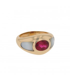 Mauboussin Nadia tourmaline, mother-of-pearl and gold ring