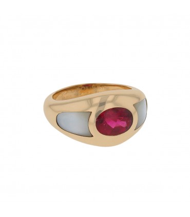 Mauboussin Nadia tourmaline, mother-of-pearl and gold ring