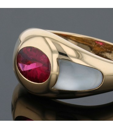 Mauboussin Nadia tourmaline, mother-of-pearl and gold ring