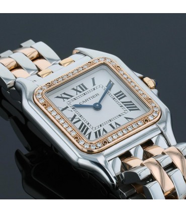 Cartier Panthère diamonds, gold and stainless steel watch