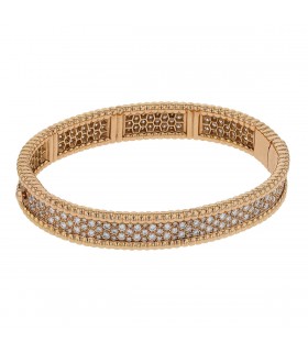 Van Cleef & Arpels Perlée diamonds and gold bracelet