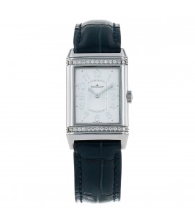 Jaeger Lecoultre Reverso stainless steel and diamonds watch