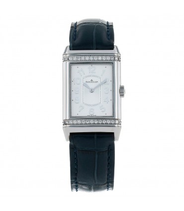 Jaeger Lecoultre Reverso stainless steel and diamonds watch