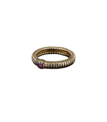 Bague or et rubis