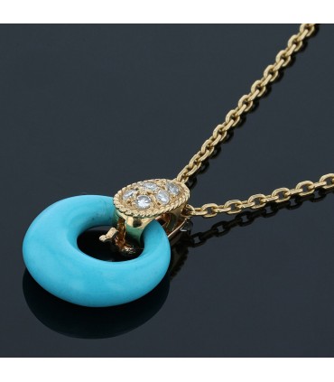 Van Cleef & Arpels gold, diamonds and turquoise necklace