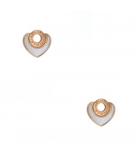 Bulgari Cuore mother-of-pearl and gold earrings