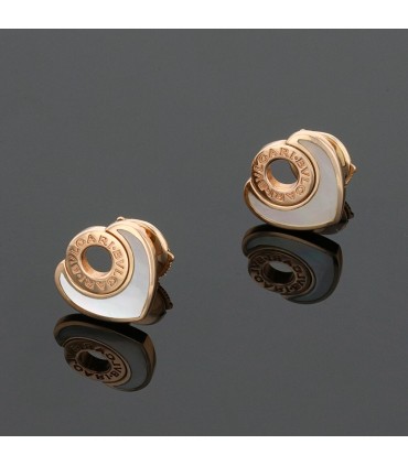 Bulgari Cuore mother-of-pearl and gold earrings