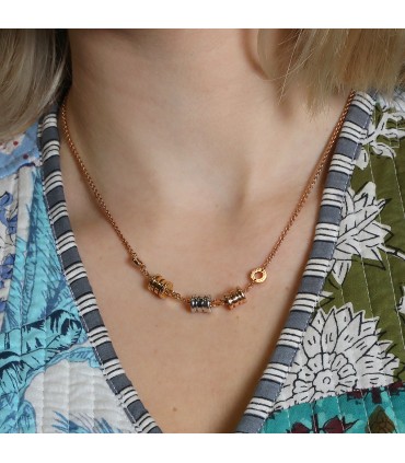 Bulgari B.Zero 1 three tones gold necklace