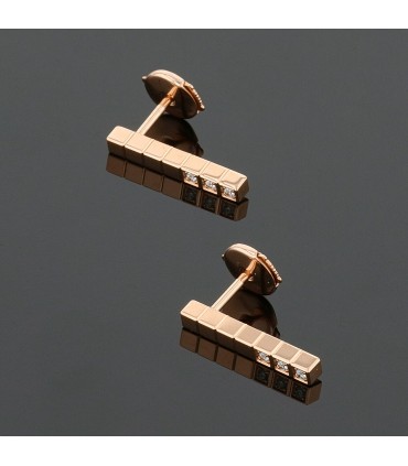 Chopard Ice Cube diamonds and gold earrings