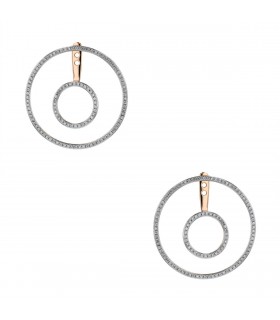 Djula diamonds and two tones gold earrings