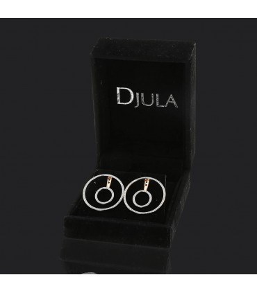 Djula diamonds and two tones gold earrings