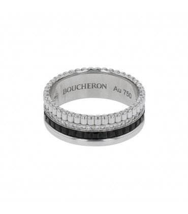 Boucheron Quatre diamonds, gold and black PVD ring