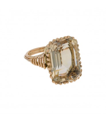 Bague or, citrine