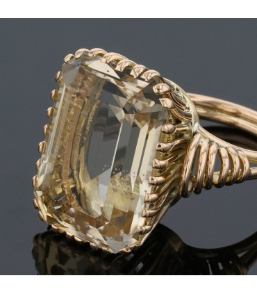 Bague or, citrine