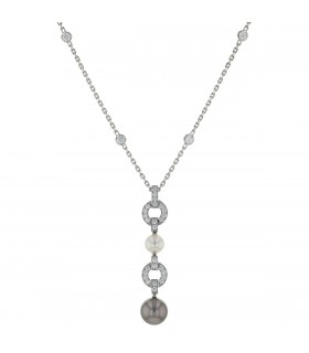 Cartier Himalia cultured pearls, diamonds and gold necklace