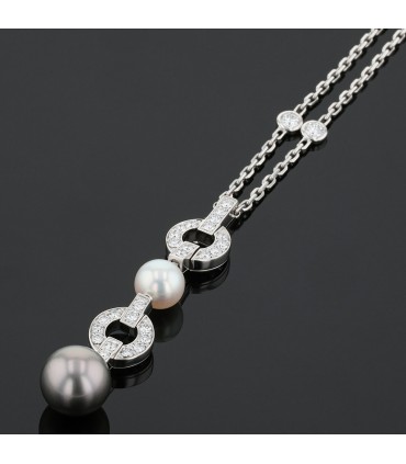 Cartier Himalia cultured pearls, diamonds and gold necklace