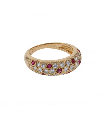 Bague or, diamants, rubis