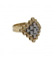 Two tones gold and diamonds ring