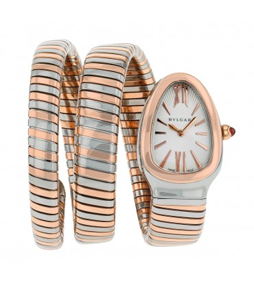 Bulgari Serpenti gold and stainless steel watch