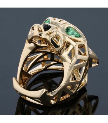 Cartier Panthère garnets, onyx and gold ring