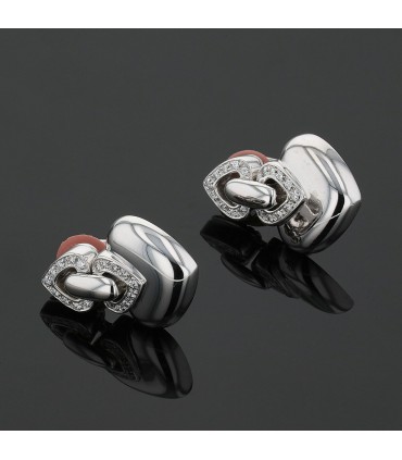 Bulgari Cuore diamonds and gold earrings