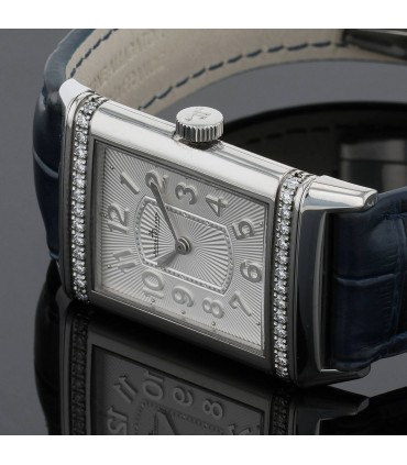 Jaeger Lecoultre Reverso stainless steel and diamonds watch